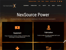 Tablet Screenshot of nexsourcepower.com